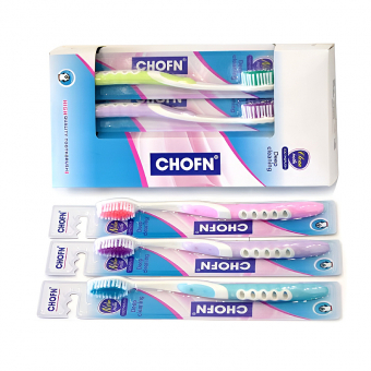 Купить Зубная щетка с двухцветным ворсом СР6044(687) оптом