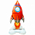 Купить Шар фольгированный, 3D фигура "Ракета" 129 x 79 см. оптом