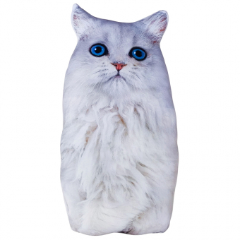 Купить 3D-подушка "Белый кот" 75 см. оптом