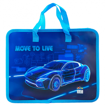 Купить Папка пластиковая с тканевыми ручками «Move to Live» оптом
