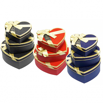 Купить Набор подарочных коробокс глиттером  3шт №10237 оптом