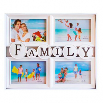 Купить Фоторамка на 4 фото «Family» оптом