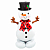 Купить Шар фольгированный, 3D фигура "Снеговик" 70 x 110 см. оптом