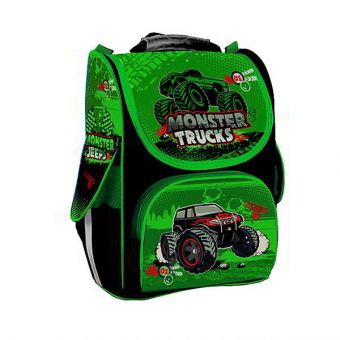 Купить Рюкзак школьный каркасный с ортопед. спинкой «Monster Trucks» оптом