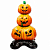 Купить Шар фольгированный, 3D фигура Halloween "Тыквы" 109x61x40cм оптом