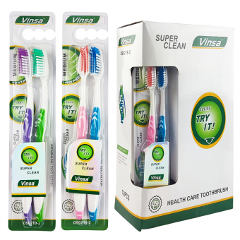 Купить Набор зубных щеток "Vinsa" 2шт/наб оптом