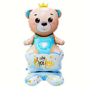 Купить Шар фольгированный, 3D фигура мишки "My baby" 145 x 77 см. оптом