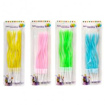 Купить Набор свечей волнистых 12 см. 24 шт/уп. оптом